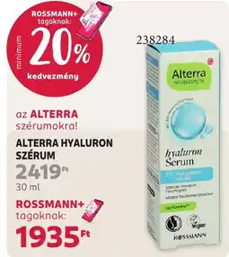 Rossmann alterra hyaluron szérüm ajánlat