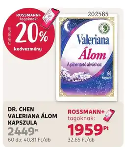 Rossmann Dr. Chen valeriana álom kapszula ajánlat
