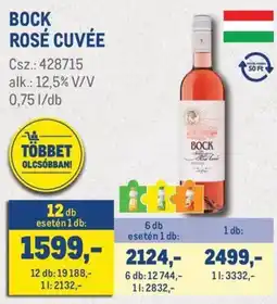 Metro Bock rosé cuvée ajánlat