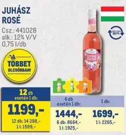 Metro Juhász rosé ajánlat
