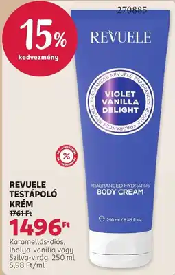 Rossmann Revuele testápoló krém ajánlat