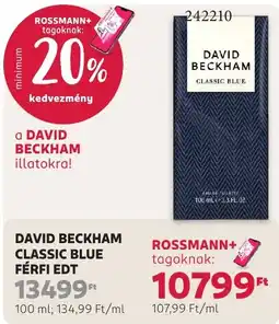 Rossmann David beckham classic blue férfi edt ajánlat