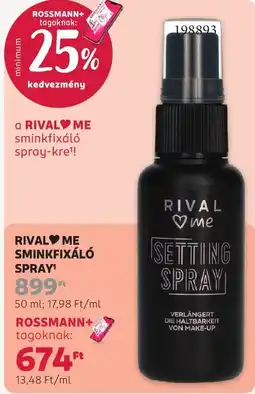 Rossmann Rival me sminkfixáló spray ajánlat