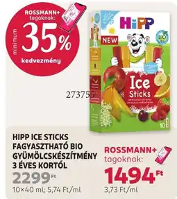Rossmann Hipp ice sticks ajánlat