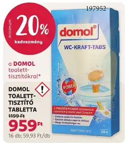 Rossmann Domol toalett-tisztító tabletta ajánlat