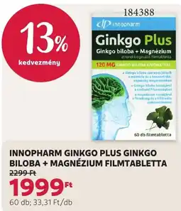 Rossmann Innopharm ginkgo plus ginkgo biloba + magnézium filmtabletta ajánlat