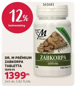 Rossmann Dr. M prémium zabkorpa tabletta ajánlat