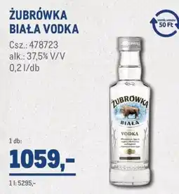 Metro Zubrowka biała vodka ajánlat