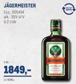 Metro Jägermeister ajánlat