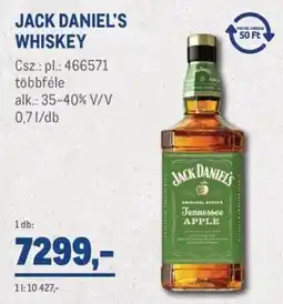 Metro jack daniel's whiskey ajánlat