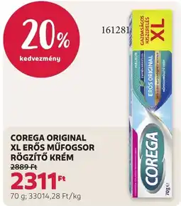 Rossmann Corega original xl erős műfog sor rögzítő krém ajánlat