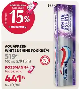 Rossmann Aquafresh white&shine fogkrém ajánlat