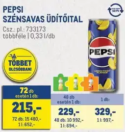 Metro Pepsi szénsavas üdítőital ajánlat