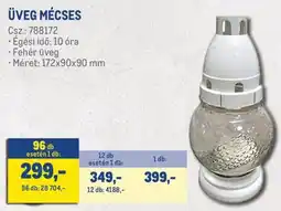 Metro Üveg mécses ajánlat
