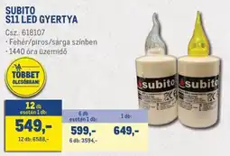 Metro Subito s11 led gyertya ajánlat