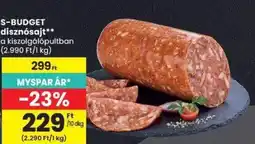 Spar S-budget disznósajt ajánlat
