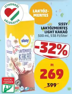 PENNY Sissy laktózmentes kakaó light ajánlat