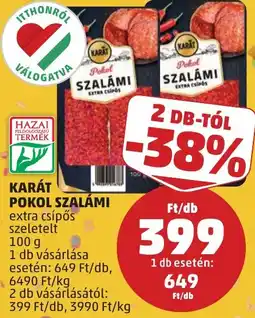 PENNY Karát pokol szalámi extra csípős ajánlat