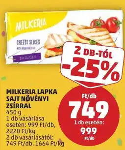 PENNY Milkeria lapka sajt növényi zsírral ajánlat