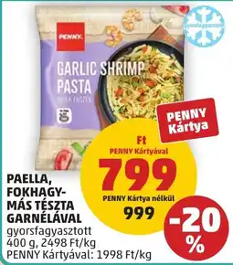 PENNY Penny garlic shrimp pasta ajánlat