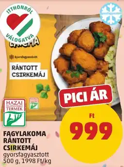 PENNY Fagylakoma rántott csirkemáj ajánlat