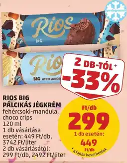 PENNY Rios pálciikás jégkrém ajánlat