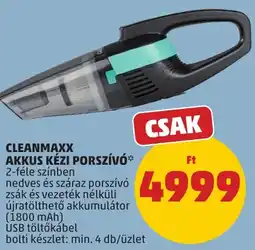 PENNY Cleanmaxx akkus kézi porszívó ajánlat