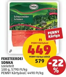 PENNY Feketeerdei sonka ajánlat