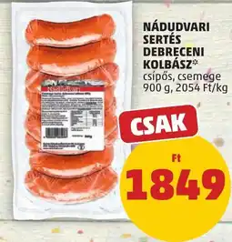 PENNY Nádudvari sertés debreceni kolbász ajánlat