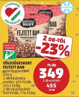 PENNY Zöldségeskert fejtett bab ajánlat