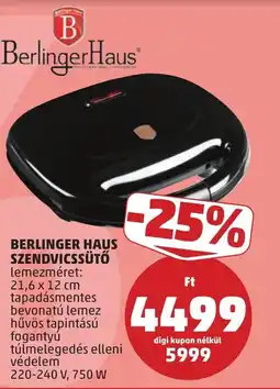 PENNY BerlingerHaus szendvicssütő ajánlat