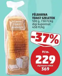 PENNY Félbarna toast szeletek ajánlat