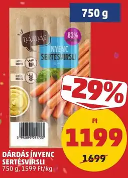 PENNY Dárdás ínyenc sertésvírslí ajánlat