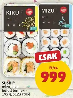 PENNY Sushi mizu, kiku ajánlat