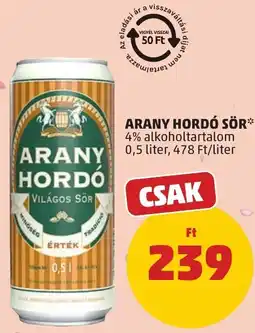 PENNY Arany hordó világos sör ajánlat