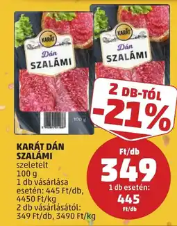 PENNY Karát dán szalámi ajánlat