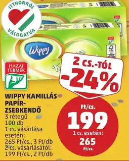 PENNY Wippy kamillás papírzsebkendő ajánlat