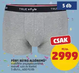 PENNY True style férfi retro alsónemű ajánlat