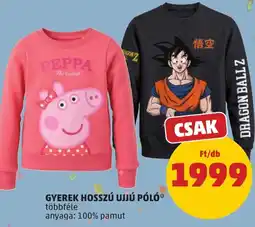 PENNY Gyerek hosszú ujjú póló ajánlat