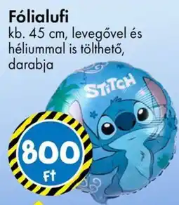 Tedi Fólia lufi Stitch ajánlat