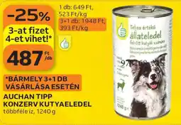 Auchan Auchan Tipp konzerv kutyaeledel ajánlat