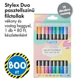Tedi Stylex duo pasztellszínű filctollak ajánlat