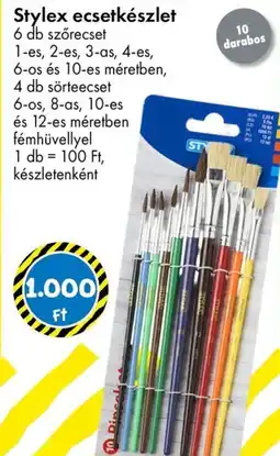 Tedi Stylex ecsetkészlet ajánlat