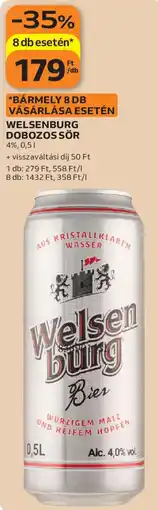 Auchan Welsenburg dobozos sör ajánlat