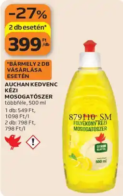 Auchan Auchan kedvenc kézi mosogatószer ajánlat