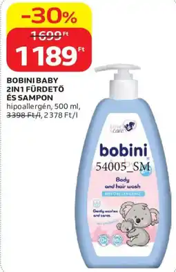 Auchan Bobini baby 2in1 fürdető és sampon ajánlat