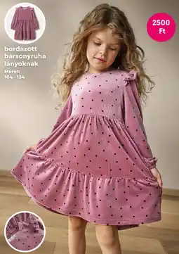 Pepco bordázott bársonyruha ajánlat