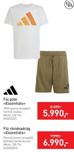 Intersport Adidas fiú póló »Essentials« ajánlat