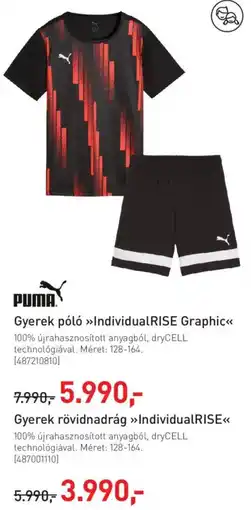 Intersport Puma gyerek póló individualrise graphic ajánlat