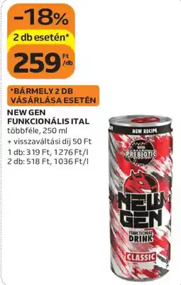 Auchan New gen funkcionális ital ajánlat